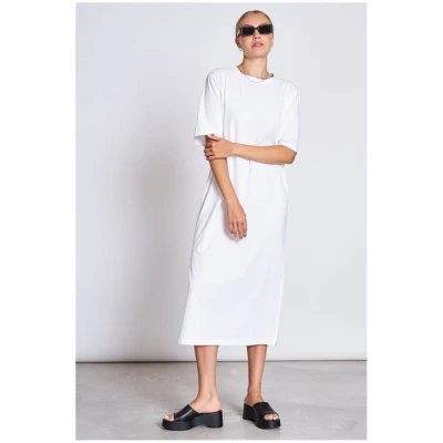 JAN 'N JUNE Damen vegan Hemd Kleid Crovie Weiß Gots
