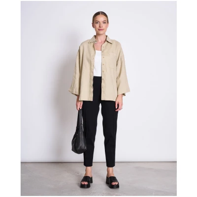 JAN 'N JUNE Damen vegan Hemd Mons Sand