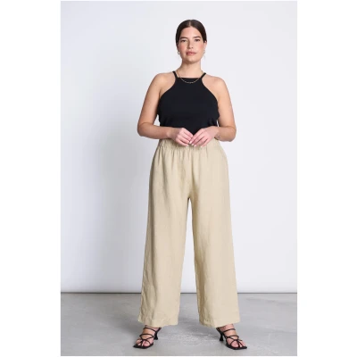JAN 'N JUNE Damen vegan Hose Beveren Sand
