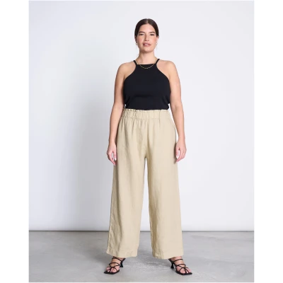 JAN 'N JUNE Damen vegan Hose Beveren Sand