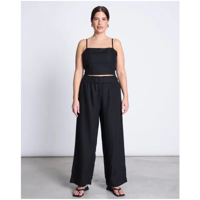 JAN 'N JUNE Damen vegan Hose Beveren Schwarz