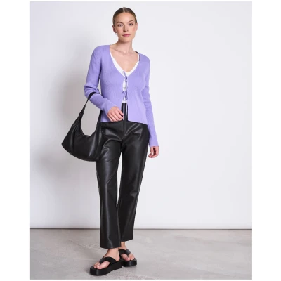 JAN 'N JUNE Damen vegan Krawatten-Cardigan Tangy Lilac