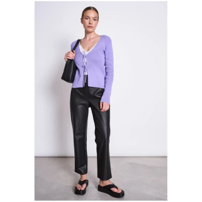 JAN 'N JUNE Damen vegan Krawatten-Cardigan Tangy Lilac