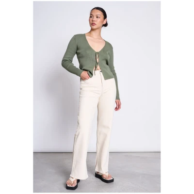 JAN 'N JUNE Damen vegan Krawatten-Cardigan Tangy Sea Spray