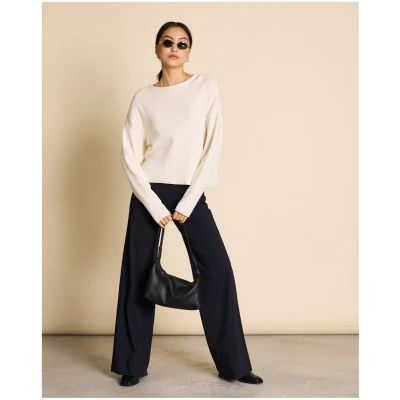 JAN 'N JUNE Damen vegan Leichter Strickpullover Williamsburg Offwhite