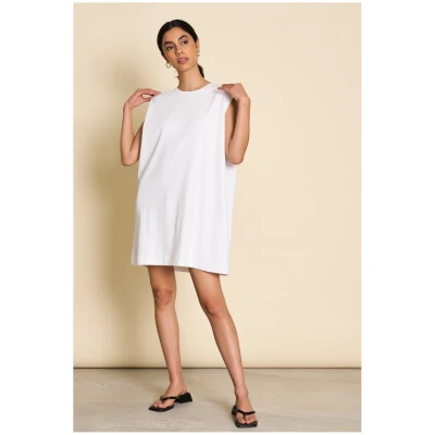 JAN 'N JUNE Damen vegan Minikleid Nanita Weiß