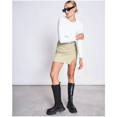 JAN 'N JUNE Damen vegan Minirock Ainoha Pistazie