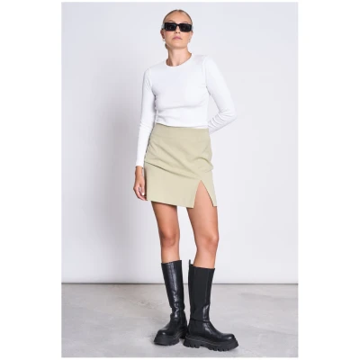 JAN 'N JUNE Damen vegan Minirock Ainoha Pistazie