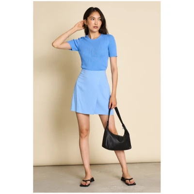 JAN 'N JUNE Damen vegan Minirock Filia Azurblau