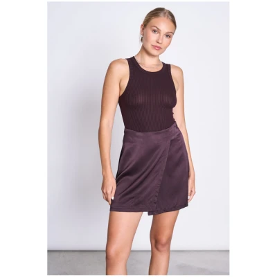 JAN 'N JUNE Damen vegan Minirock Filio Espresso