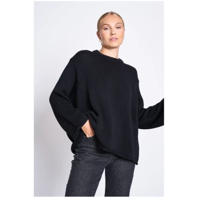 JAN 'N JUNE Damen vegan Pullover Sona Schwarz