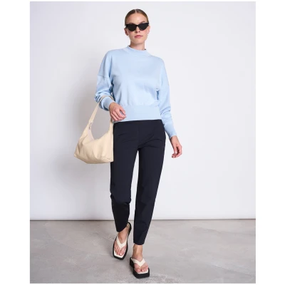 JAN 'N JUNE Damen vegan Pullover Yin Himmelblau