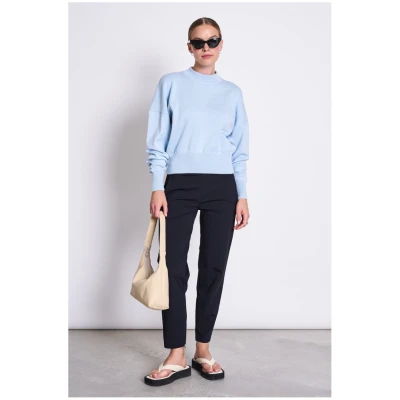 JAN 'N JUNE Damen vegan Pullover Yin Himmelblau