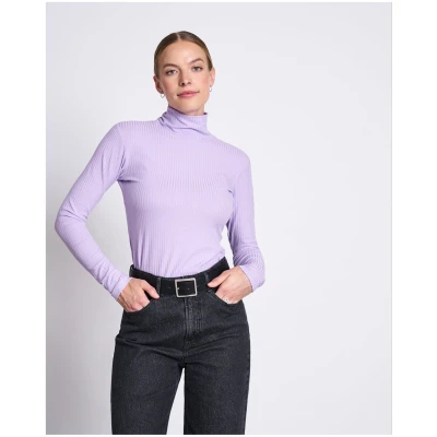 JAN 'N JUNE Damen vegan Rollkragenpullover Mio Lavendel