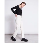 JAN 'N JUNE Damen vegan Straight Leg Jeans Alba Ecru