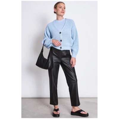 JAN 'N JUNE Damen vegan Strickjacke Lena Himmelblau