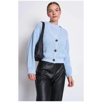 JAN 'N JUNE Damen vegan Strickjacke Lena Himmelblau