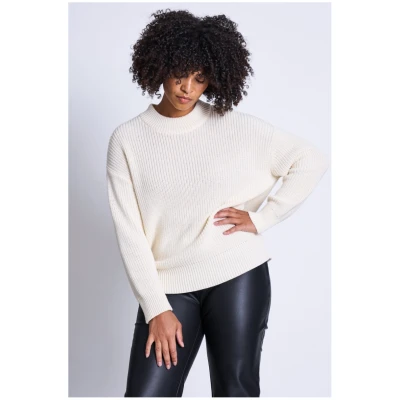 JAN 'N JUNE Damen vegan Strickpullover Soho Off White