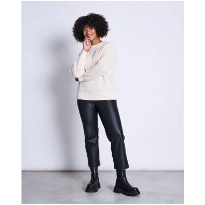 JAN 'N JUNE Damen vegan Strickpullover Soho Off White