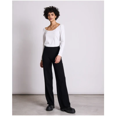 JAN 'N JUNE Damen vegan T-Shirt Longsleeve Scoop Weiß