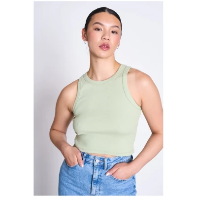 JAN 'N JUNE Damen vegan Tank Top Porto Pistazie