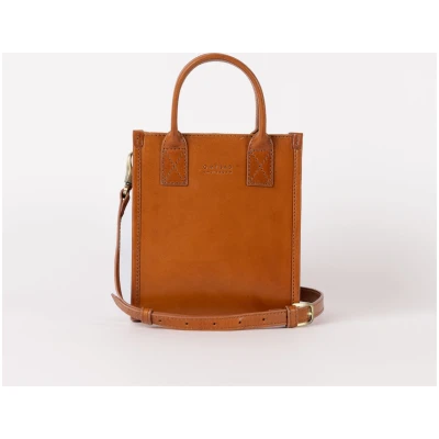 Jackie Mini - Cognac Classic Leather - Structured Mini Leather Bag One Strap