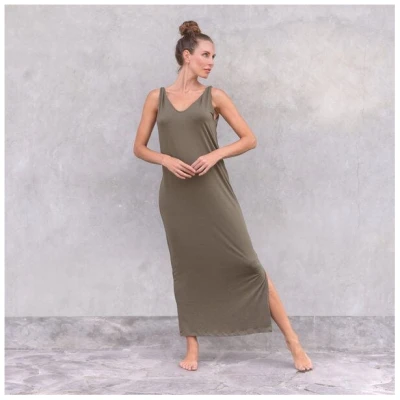 Jaya LEA - elegantes Sommerkleid in Maxi-Länge aus weich fließendem Tencel/Biobaumwoll Mix