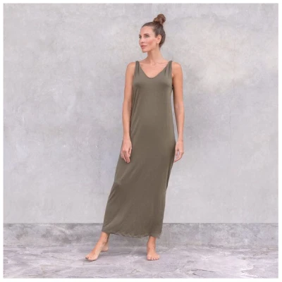 Jaya LEA - elegantes Sommerkleid in Maxi-Länge aus weich fließendem Tencel/Biobaumwoll Mix