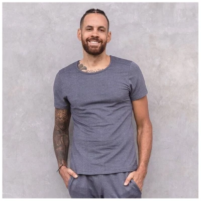 Jaya ROCKY DENIM - Bodyfitted Men`s T-Shirt für Yoga und Everyday