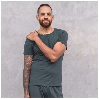 Jaya ROCKY UNI - Männer - körpernahes T-Shirt für Yoga aus Biobaumwolle
