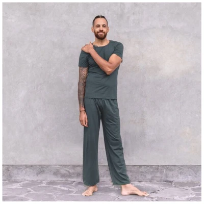 Jaya ROCKY UNI - Männer - körpernahes T-Shirt für Yoga aus Biobaumwolle