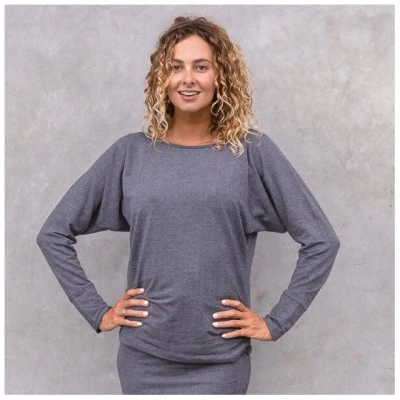 Jaya YANTI DENIM - Longsleeve aus melierter Bio-Baumwolle
