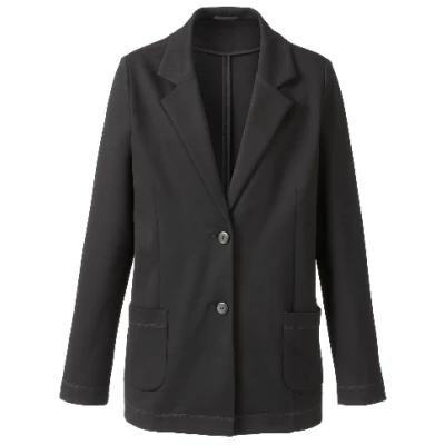 Jersey-Blazer aus Bio-Baumwolle, onyx 36