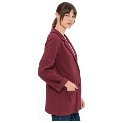 Jersey-Blazer aus Bio-Baumwolle, rubin 36