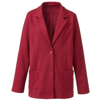 Jersey-Blazer aus Bio-Baumwolle, rubin 36