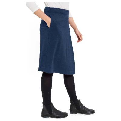 Jersey-Wickelrock aus reiner Bio-Merinowolle, tiefsee 36