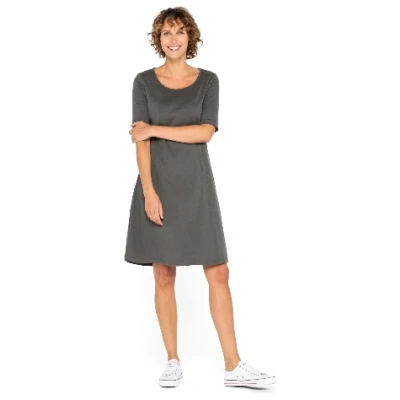 Jerseykleid 1/2-Arm aus reiner Bio-Baumwolle, lakritz 36