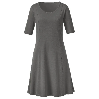 Jerseykleid 1/2-Arm aus reiner Bio-Baumwolle, lakritz 36
