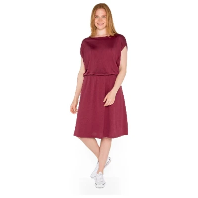 Jerseykleid aus TENCEL™ Lyocell und Bio-Baumwolle, rubin 36
