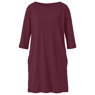 Jerseykleid aus reiner Bio-Baumwolle, cassis 36
