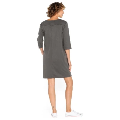 Jerseykleid aus reiner Bio-Baumwolle, lakritz 36