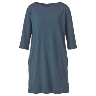 Jerseykleid aus reiner Bio-Baumwolle, nachtblau 36
