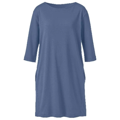 Jerseykleid aus reiner Bio-Baumwolle, taubenblau 36