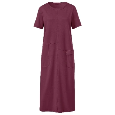 Jerseykleid in H-Linie aus Bio-Baumwolle, beere 36/38