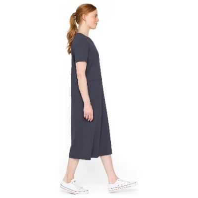 Jerseykleid in H-Linie aus Bio-Baumwolle, nachtblau 36/38