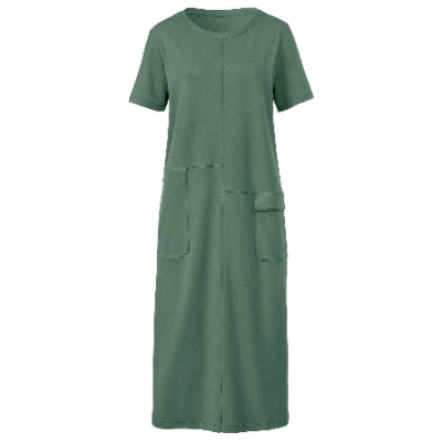 Jerseykleid in H-Linie aus Bio-Baumwolle, seegras 36/38