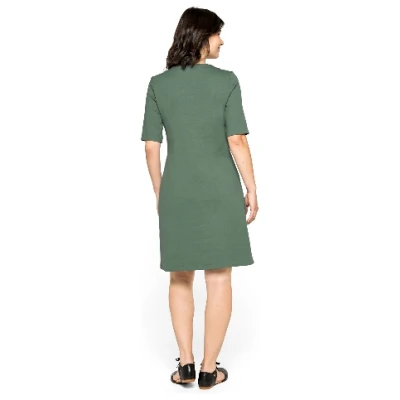 Jerseykleid mit Taschen aus Bio-Baumwolle, lorbeer 36