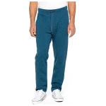 Jogginghose aus reiner Bio-Schurwolle, petrol-melange