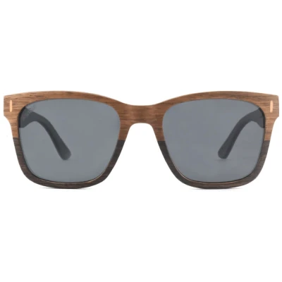 Joplins Sunglasses Herren vegan Hölzerne Sonnenbrille Laos Eiche Braun & Eiche Schwarz