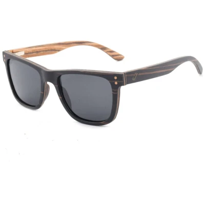 Joplins Sunglasses Herren vegan Holzfurnier-Sonnenbrille Benja Ebenholz
